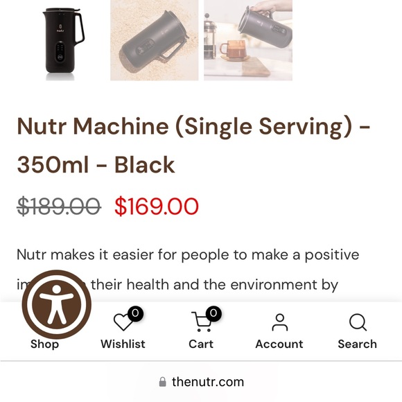 Nutr - nut milk machine - black & rose gold (limited edition) - single serve - Picture 7 of 7